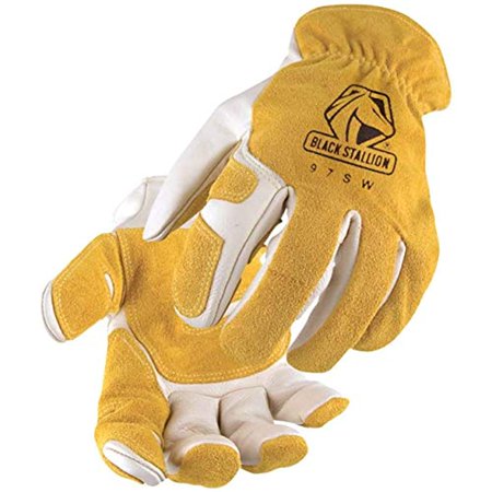 Black Stallion 97SW Medium Versatile Grain Cowhide Palm Drivers Glove with Reinforced Palm