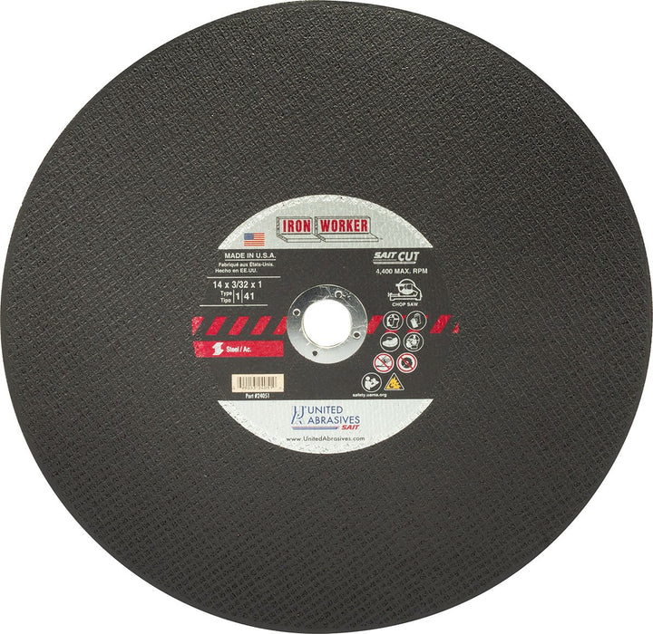 UNITED ABRASIVES/SAIT 24031 Iron Worker Cut-Off Wheel 12 x 3/32 x 1