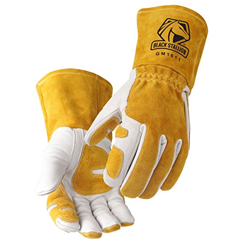 Black Stallion GM1611 Large Cowhide MIG Glove with Reinforced Palm & Thumb