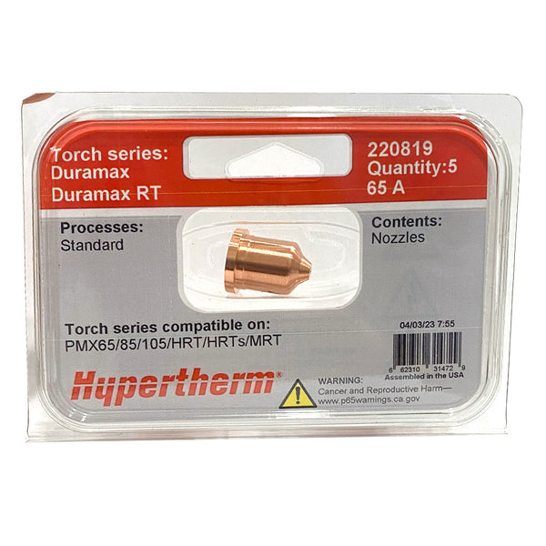 新しい Standard 220819 HYPERTHERM Nozzles pkg per (5 AMP 65 健康家電