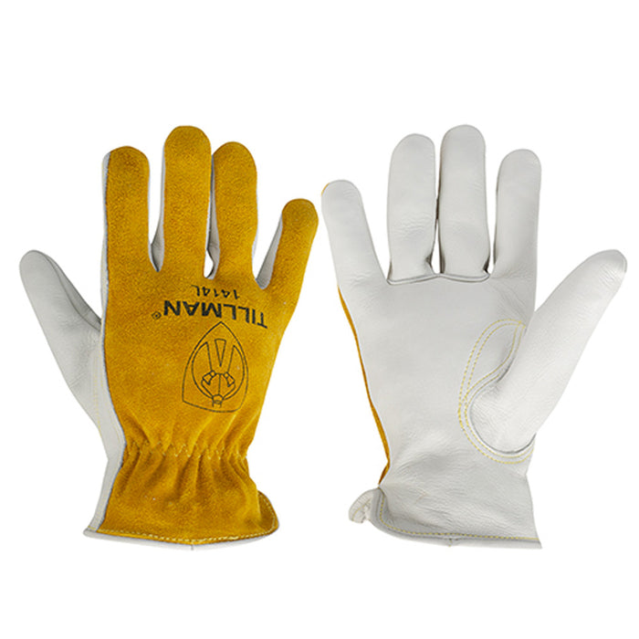 TILLMAN 1414 Top Grain/Split Cowhide Back Drivers Glove