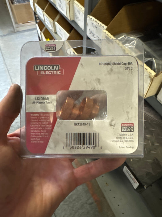 Lincoln 
FlexCut 80 Shield Cap (40A) (LC105M). BK12849-13 2 per pkg