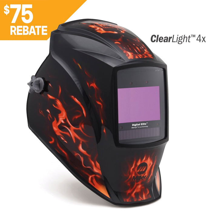 Miller Digital Elite, Inferno, ClearLight 4x Welding Helmet. 296772