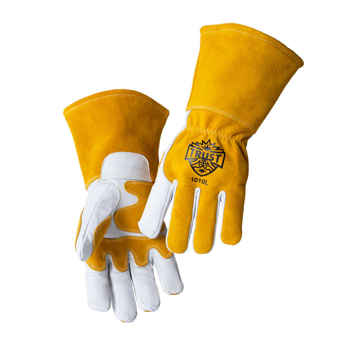 TRUST 1010 Premium Top Grain Split Cowhide Fleece Lined MIG Welders Glove